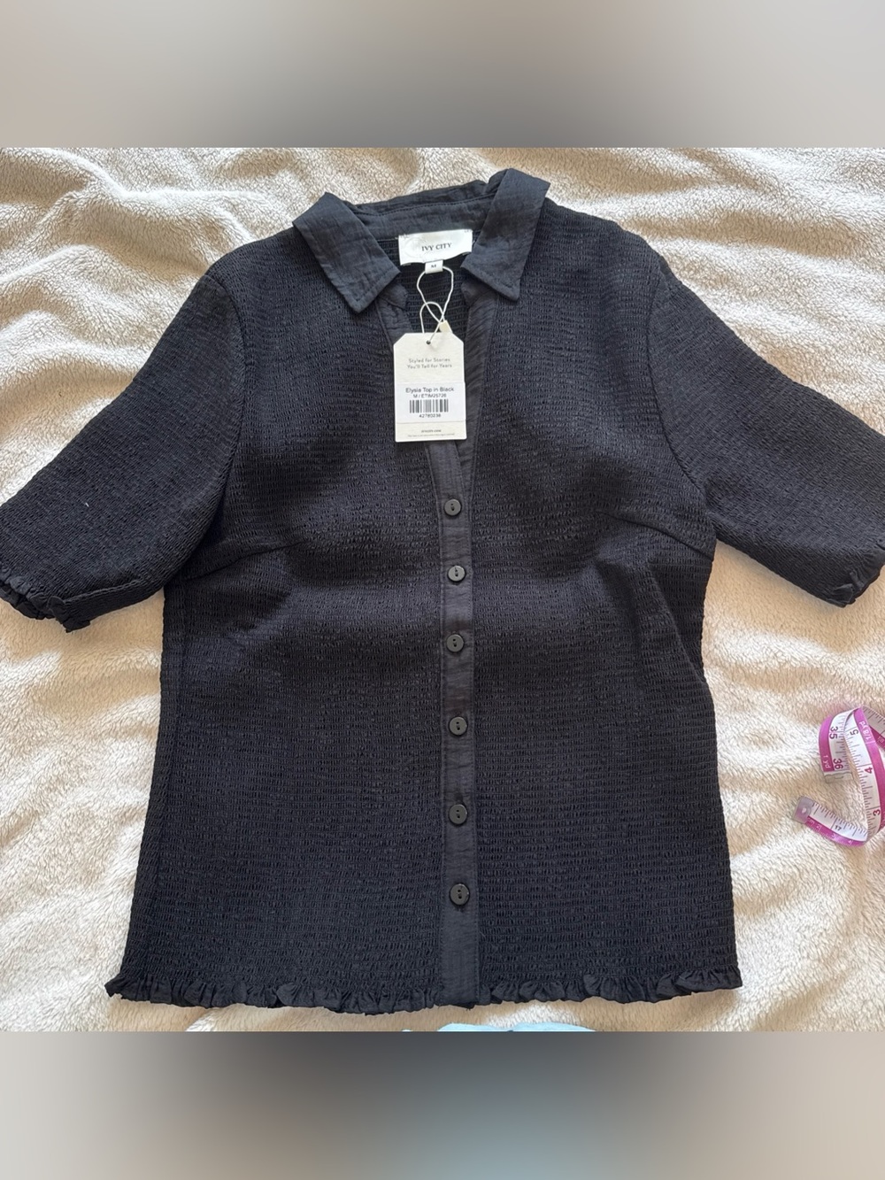 Ivy City Elysia Top In Black Womens Medium NWT